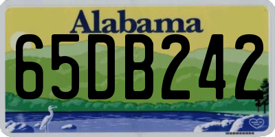 AL license plate 65DB242