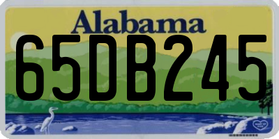 AL license plate 65DB245