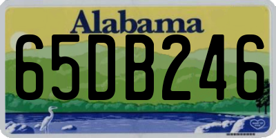 AL license plate 65DB246