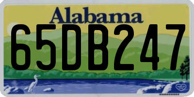 AL license plate 65DB247