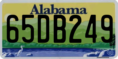 AL license plate 65DB249