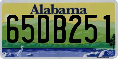 AL license plate 65DB251