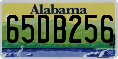 AL license plate 65DB256