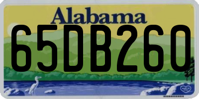 AL license plate 65DB260