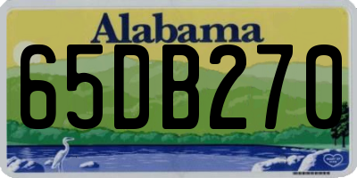 AL license plate 65DB270
