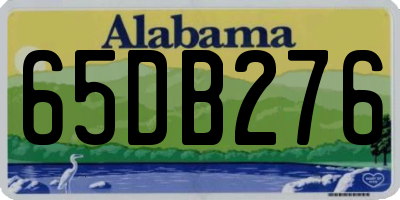 AL license plate 65DB276