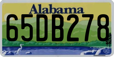 AL license plate 65DB278