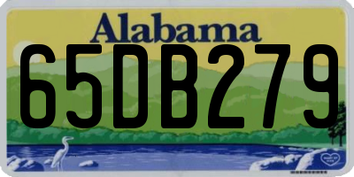 AL license plate 65DB279
