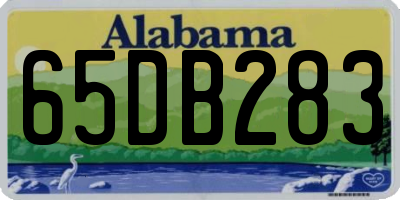 AL license plate 65DB283