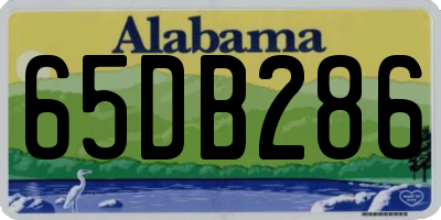AL license plate 65DB286