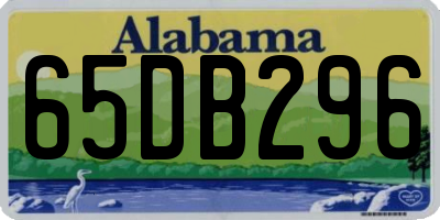 AL license plate 65DB296
