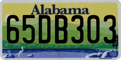 AL license plate 65DB303