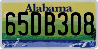 AL license plate 65DB308