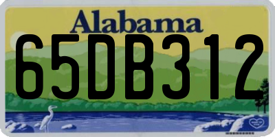 AL license plate 65DB312