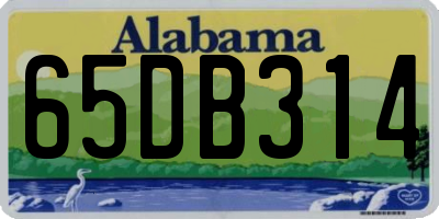 AL license plate 65DB314