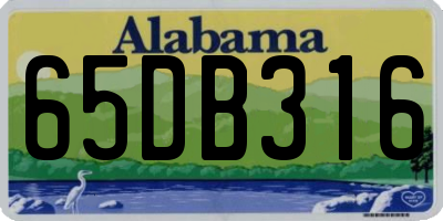 AL license plate 65DB316