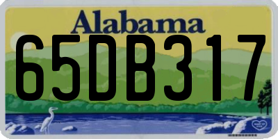 AL license plate 65DB317