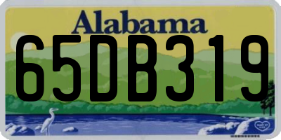 AL license plate 65DB319
