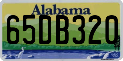 AL license plate 65DB320