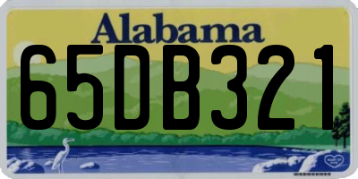 AL license plate 65DB321