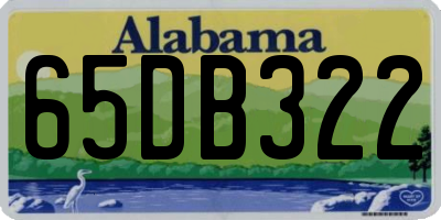 AL license plate 65DB322