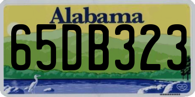 AL license plate 65DB323