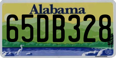 AL license plate 65DB328