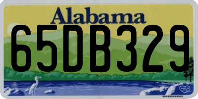 AL license plate 65DB329
