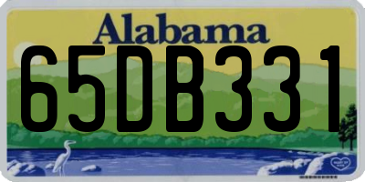 AL license plate 65DB331