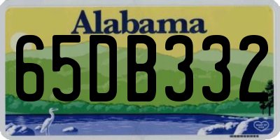 AL license plate 65DB332
