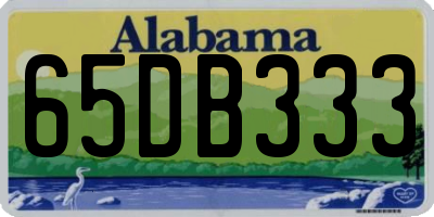AL license plate 65DB333