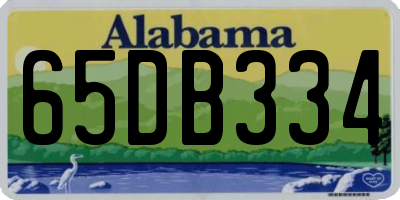 AL license plate 65DB334