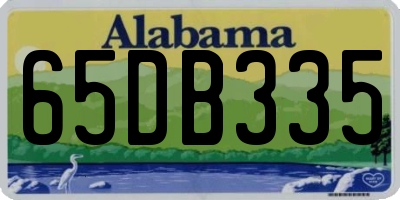 AL license plate 65DB335