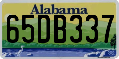 AL license plate 65DB337