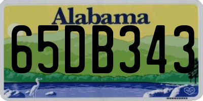 AL license plate 65DB343