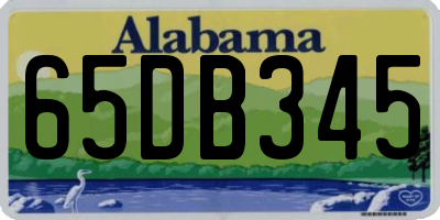 AL license plate 65DB345