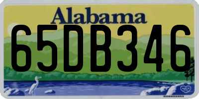 AL license plate 65DB346