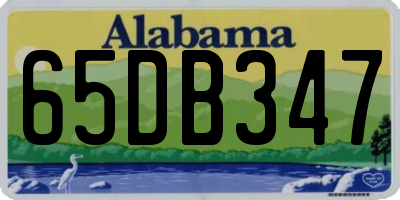 AL license plate 65DB347
