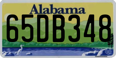 AL license plate 65DB348