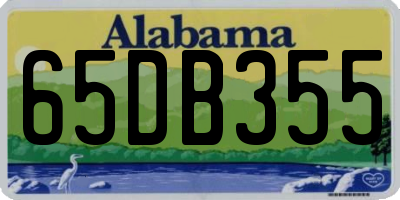 AL license plate 65DB355