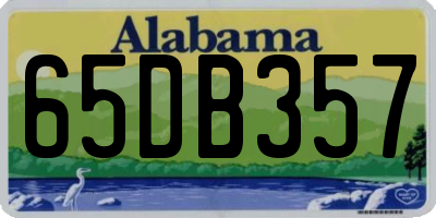 AL license plate 65DB357