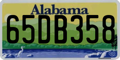 AL license plate 65DB358