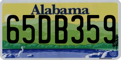 AL license plate 65DB359