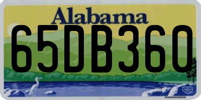 AL license plate 65DB360