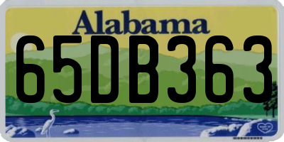AL license plate 65DB363