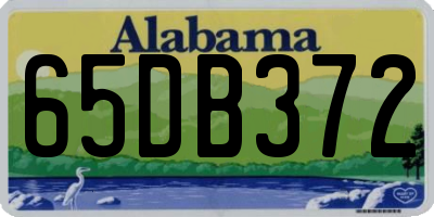 AL license plate 65DB372