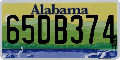 AL license plate 65DB374