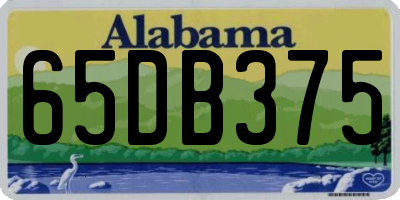 AL license plate 65DB375