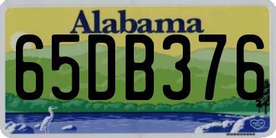 AL license plate 65DB376