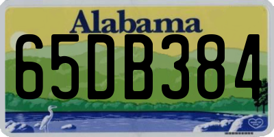 AL license plate 65DB384